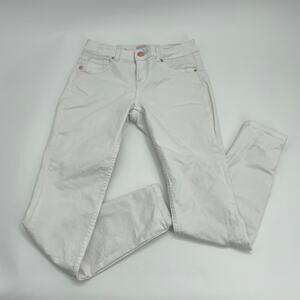 TED BAKER Women's Jeans Size 26 White Mid Rise Fitted Skinny Ankle Length